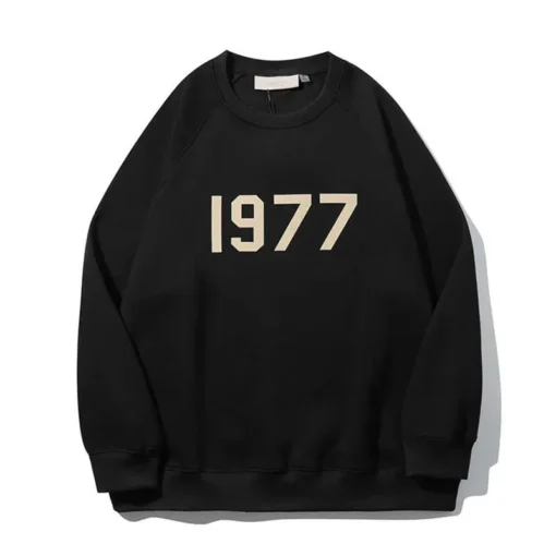Essentials Fear Of God Crewneck 1977 Black Sweatshirt