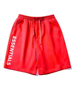 Essentials Fear Of God Red Shorts