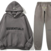 Fear of God Essentials Hoodie Gray TrackSuit