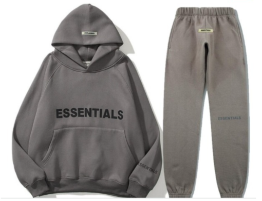 Fear of God Essentials Hoodie Gray TrackSuit