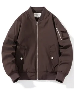 Brown Essentials Half Zip Track Jackets