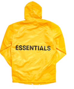 Essentials Graphic Hooded Coach Jacket Yellow