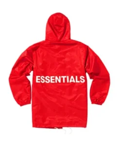 Essentials Red Hooded Jacket