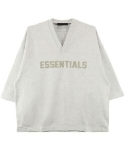 Essentials logo embossed cotton T shirt